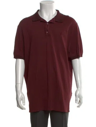 Pre-owned Isaia Collar Short Sleeve Polo Shirt In Red