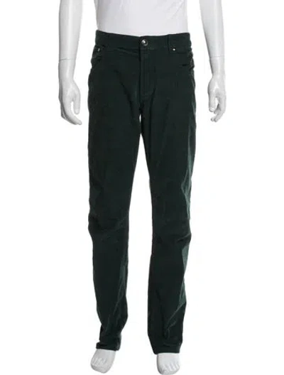 Pre-owned Isaia Corduroy Pants In Green