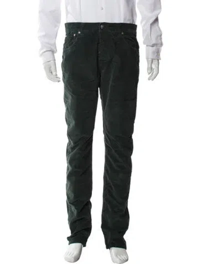 Pre-owned Isaia Corduroy Pants In Green