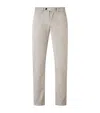 Isaia Corduroy Slim Trousers In Grey