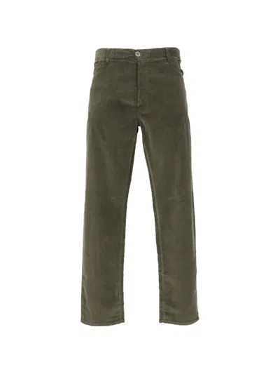 Isaia Corduroy Trousers In Green