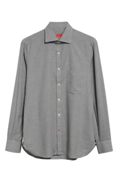 Isaia Cotton & Cashmere Button-up Shirt In Light Grey