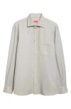 Isaia Cotton & Silk Button-up Shirt In Green