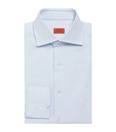 Isaia Cotton Dress Shirt In Blue