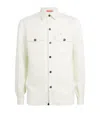 Isaia Cotton Overshirt In White