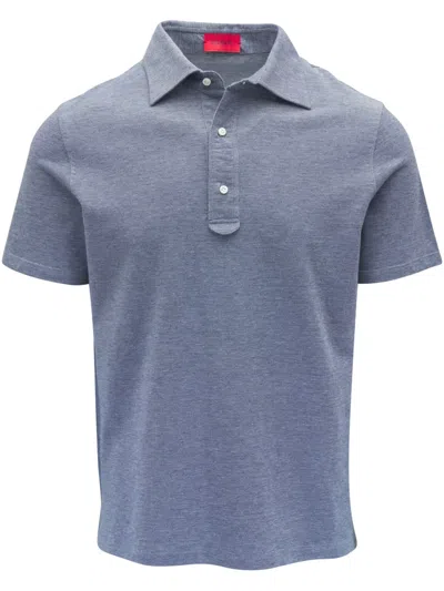 Isaia Klassisches Poloshirt In Blau