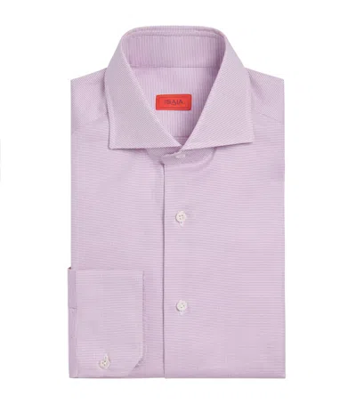Isaia Cotton Shirt In Pink