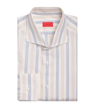 Isaia Cotton Stripe Dress Shirt In Multi
