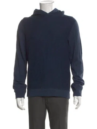 Pre-owned Isaia Crew Neck Long Sleeve Hoodie In Blue