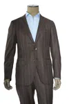 Isaia Pinstripe Wool Single-breasted Suit In Gray