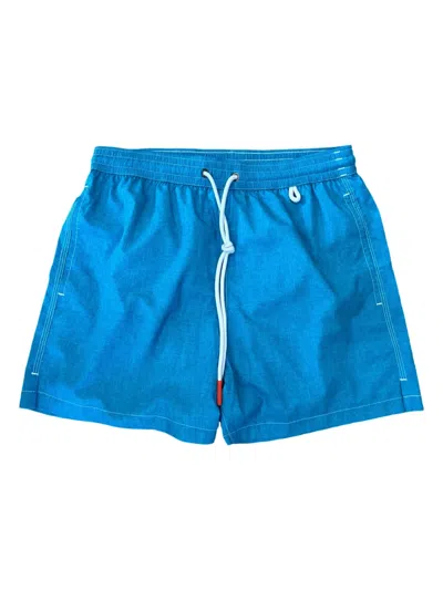 Isaia Badeshorts Mit Kordelzug In Blue