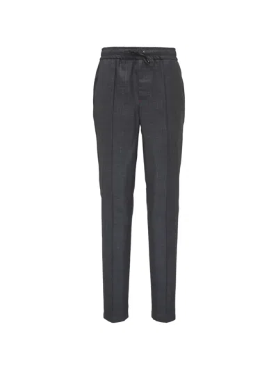 Isaia Drawstring Trousers In Gray