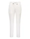 Isaia Drawstring Trousers In White
