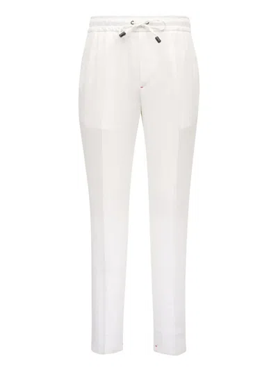 Isaia Drawstring Trousers In White