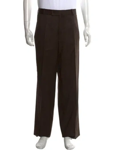 Pre-owned Isaia Dress Pants In Brown