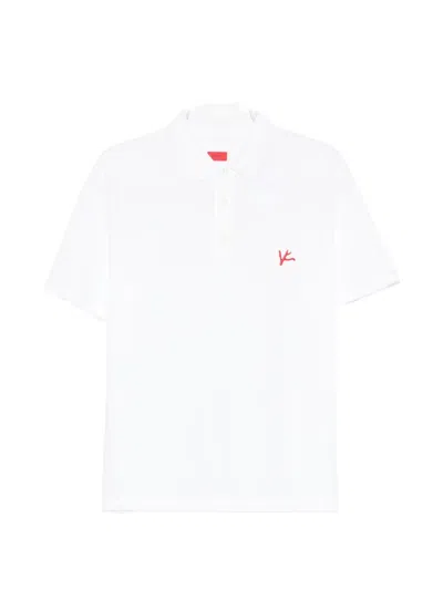Isaia Embroidery-detail Polo Shirt In White
