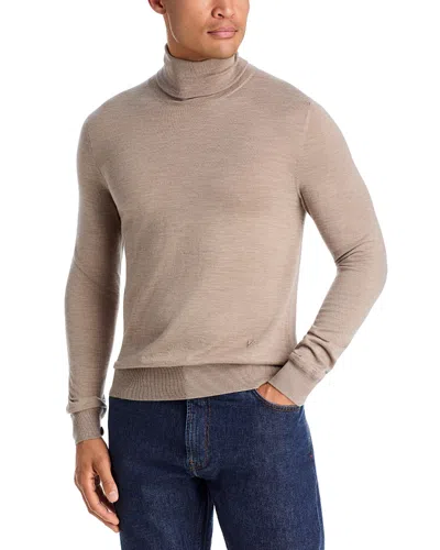 Isaia Filo Di Corallo Fine Gauge Merino Wool Turtleneck Sweater In Neutral