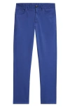 Isaia Five-pocket Slim Fit Chinos In Dark Blue