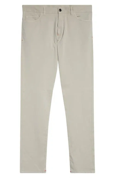 Isaia Five-pocket Slim Fit Chinos In Light Brown 381
