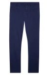 Isaia Five-pocket Stretch Cotton & Cashmere Pants In Blue