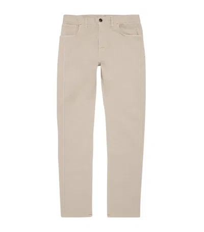 Isaia Five Pockets Jeans In Beige