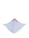 Isaia Gingham-check Face Mask In Multi