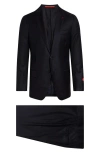 Isaia Herringbone Wool & Silk Suit In Blue