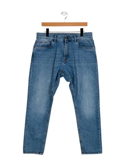 Pre-owned Isaia High-rise Straight Leg Jeans In Blue