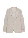 Isaia Houndstooth-pattern Blazer In Nude