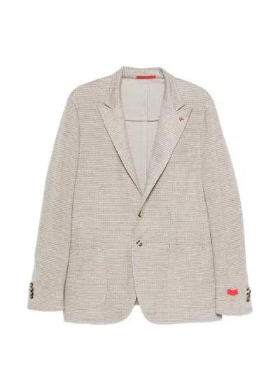 ISAIA HOUNDSTOOTH-PATTERN BLAZER