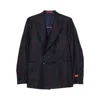 Isaia Double-breasted Checked-pattern Blazer In Blue