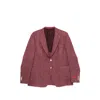 Isaia Buttoned Blazer In Red
