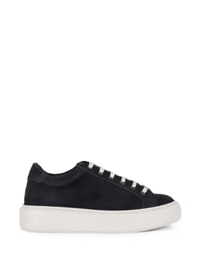 Isaia Lace-up Sneakers In Black
