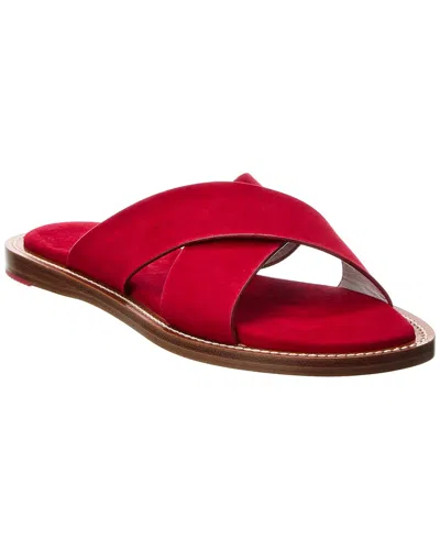 Isaia Leather Sandal In Red