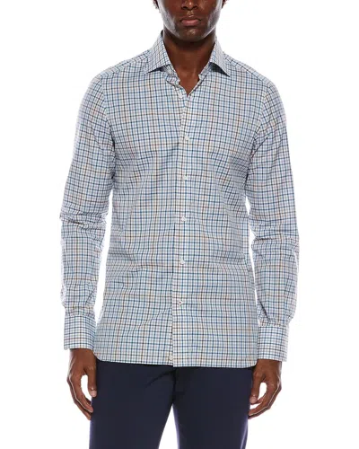 Isaia Linen Dress Shirt In Multi