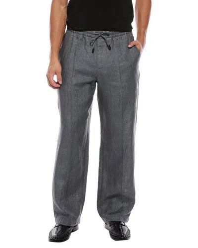 Isaia Linen Pant In Gray