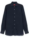 Isaia Linen Shirts In Blue