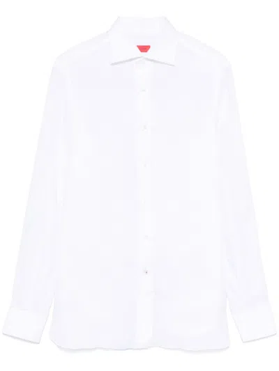 Isaia Linen Shirt In White