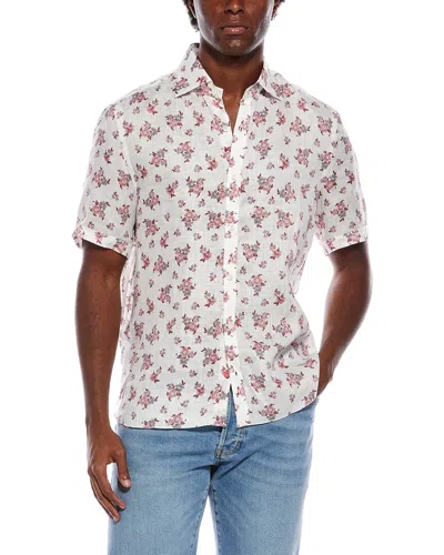 Isaia Linen Sport Shirt In Multi