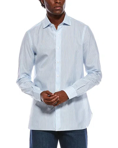 Isaia Linen-blend Shirt In Multi