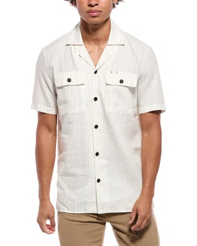 Isaia Linen-blend Shirt In White