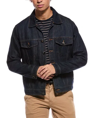 Isaia Linen-blend Trucker Jacket In Transparent