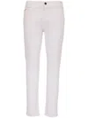 Isaia Logo-embroidered Mid-rise Slim-fit Jeans In White