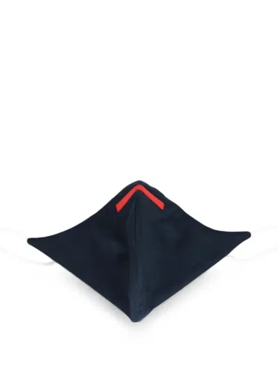 Isaia Logo-detail Face Mask In Blue