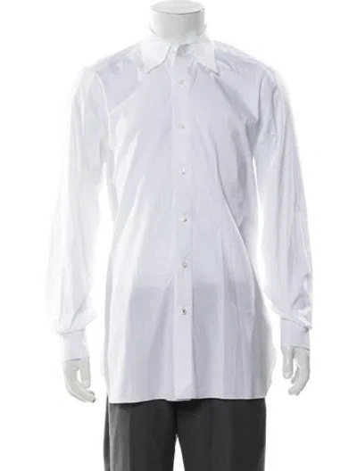 Pre-owned Isaia Long Sleeve Dress Shirt In White