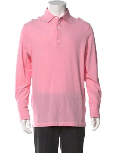 Pre-owned Isaia Long Sleeve Shirt In Red