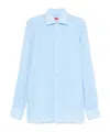 Isaia Linen Shirts In Blue