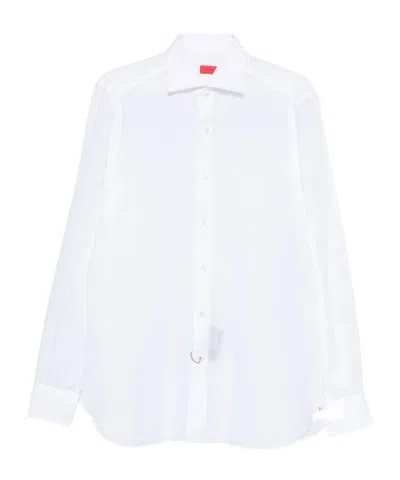 Isaia Long-sleeved Shirt In White
