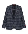 Isaia Gingham-check Notched-lapel Blazer In Multi