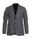 Isaia Man Blazer Azure Size 42 Wool, Cashmere In Black